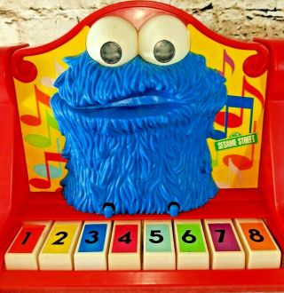 Cookie Monster Piano Vintage 1976 Sesame Street Muppets Sesame Street Song Cards