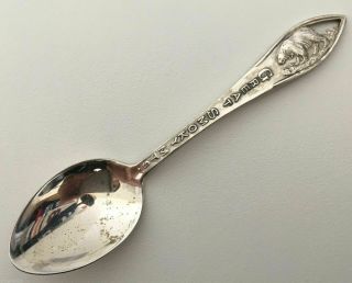 Great Smoky Mountains Tennessee Bears Demitasse Souvenir Spoon Sterling Silver
