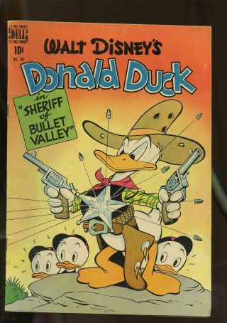 Four Color 199 Very Good,  4.  5 Donald Duck In Sheriff Of Bullet Valley 1948 Dell