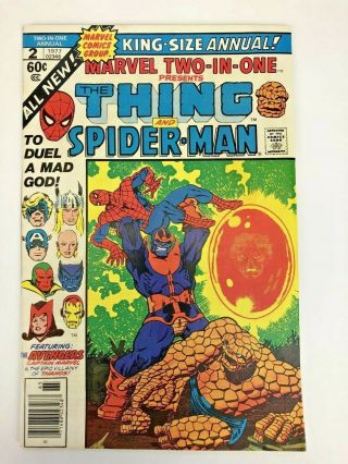 Marvel Two - In - One Annual 2 1977 2nd Death Of Thanos,  Thing/spider - Man Vf