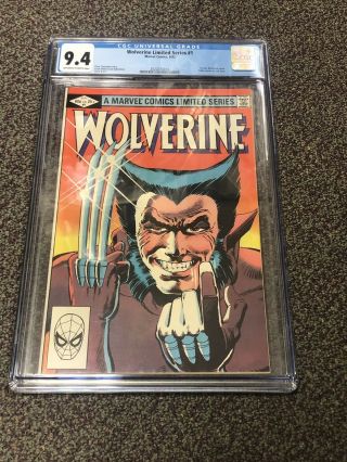 Wolverine Limited Series 1 Cgc Grade 9.  4 Nm Frank Miller 1st Solo Key Book