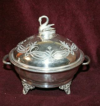 Rare Silver Plated Covered Butter Dish - Simpson Hall Miller & Co.  55