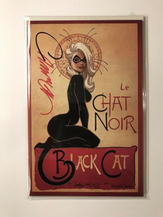 Black Cat 1 J Scott Campbell Variant Le Chat Noir Cover D Signed Steinlend