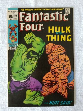 Fantastic Four 112 Vf Hulk Vs.  Thing (marvel Comics)