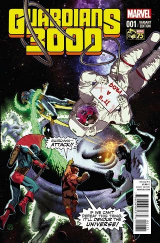 Marvel Guardians 3000 1 Deadpool Variant Cover