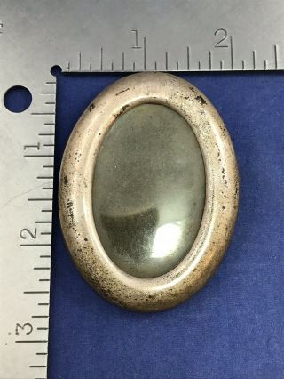 Vintage Sterling Silver Small Oval Picture Frame - 2 1/2 Inch 4