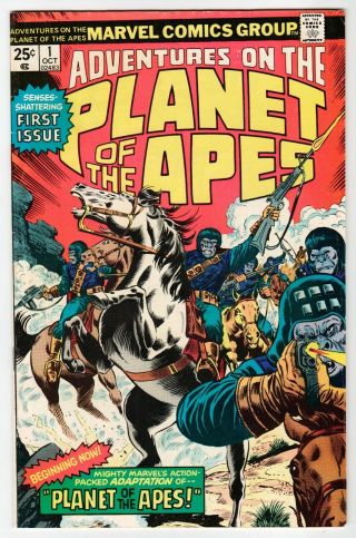 Marvel Adventures On The Planet Of The Apes 1 - Fn Oct 1975 Vintage Comic