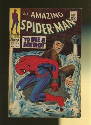Spider - Man 52 Fn 5.  5 1 Book To Die A Hero By Stan Lee & John Romita