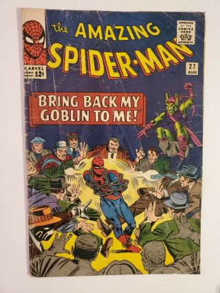 Spider - Man 27 (gd - 1.  8) 1965 Green Goblin Cover & Appearance; Ditko Art