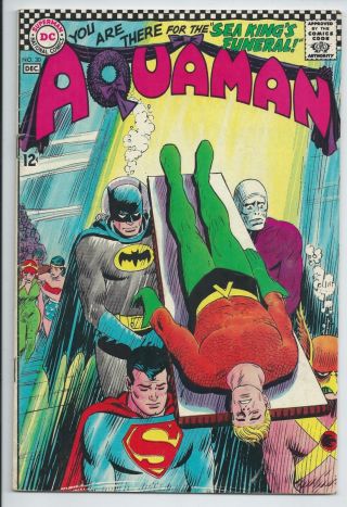 Aquaman 30 (feb 1966,  Dc) Sea Funeral Cover Superman Batman Fn