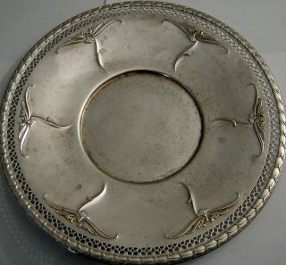 Vintage Art Nouveau Oneida Community Fantasy Tudor Silver Plate Dish 13109 - 2