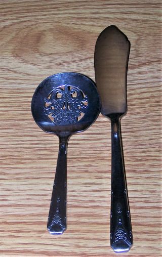 Oneida Silverplate 1940 Milady Nut Spoon And Butter Knife