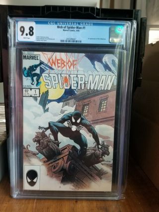 Web Of Spider - Man 1 (1985) Cgc 9.  8 White Pages 1st Vulturions