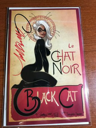 Black Cat 1 Variant Cover D Le Chat Noir J Scott Campbell Signed W