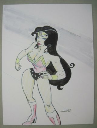 Scott Wegener Wonder Woman Commissioned Convention Sketch Signed 2007
