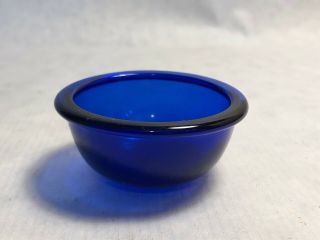 Vintage Blue Cobalt Glass Liner Salt Caviar Dish
