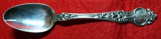 1904 R Wallace & Sons " Violet " Sterling Silver Teaspoon Monogrammed E Dated 1906