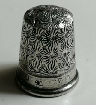 Rare Antique Circa 1910 Chester Silver Thimble 1 By Charles Horner -