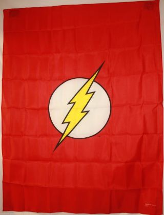 Dc Comic The Flash Lightning Logo 29 " X40 " Fabric Cloth Poster Flag Tapestry -
