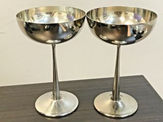 Vintage Set Of 2 Raimond Spain Silver Plated Goblets