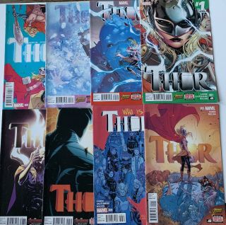 Thor 1 2 3 4 5 6 7 8 (2014 Jane Foster Lady Vol.  4 Aaron) 1st,  3rd Prints 