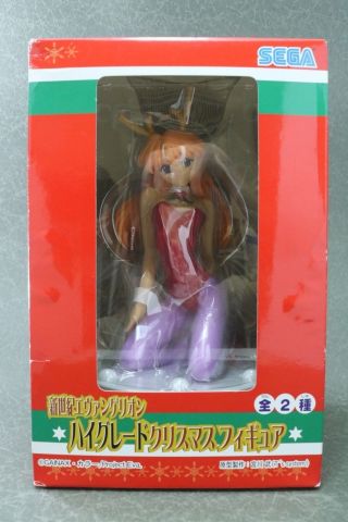 Evangelion Christmas Asuka Figure Authentic Sega Japan Bx226