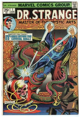 Doctor Strange 1 Vf - 7.  5 Off - White Pages Marvel 1974