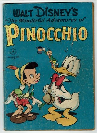 Wonderful Adventures Of Pinocchio 92 (disney,  1945,  Four Color,  Vg/gd - 3.  0)