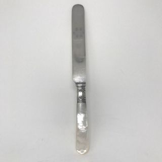American Cutlery Knife Mother Of Pearl Handle Flatware,  Sterling Bolster