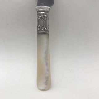 American Cutlery Knife Mother of Pearl Handle Flatware,  Sterling Bolster 3