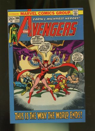 Avengers 104 Vf 7.  5 1 Book Marvel Captain Iron Thor 1972 Quciksliver