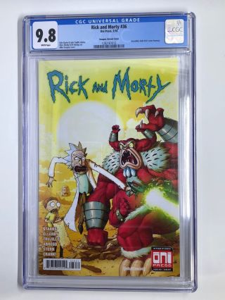 Oni Press Rick & Morty 36 Vasquez Variant Cover Hulk 181 Homage Cgc 9.  8