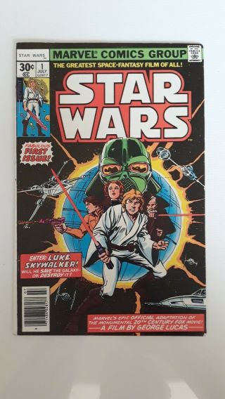 Star Wars 1 July 1977 Rare Marvel Movie Bronze Age Comic Book Reprint Key Issue