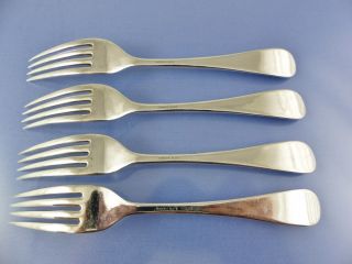 OLD ENGLISH,  WINDSOR,  PLAIN LUNCHEON FORK set of 4 BY QUEENS PLATE 3