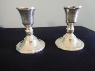 Duchin Creations Sterling Silver Weighted Holloware Candle Holders