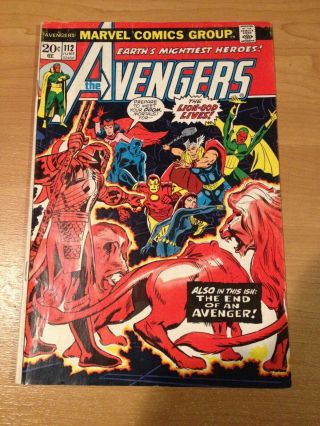 The Avengers 112 Marvel Comic Book 1973 Vg 4.  0 1st Mantis Combine