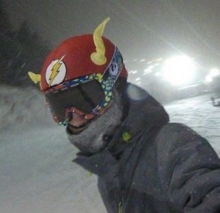 Flash Superhero Ski Helmet Cover,  Snowboard Accessory,  Cycling Apparel