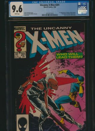 Uncanny X Men 201 Marvel 1986 Cgc 9.  6 Claremont 1st Baby Cable Key Nr.  99 Bid