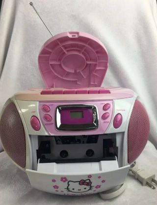 Hello Kitty Compact Disc Player Stereo Radio Tape Recorder Boom Box