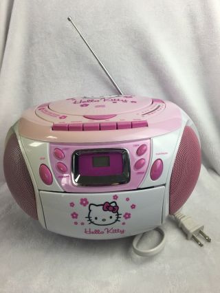 Hello Kitty Compact Disc Player Stereo Radio Tape Recorder Boom Box 2