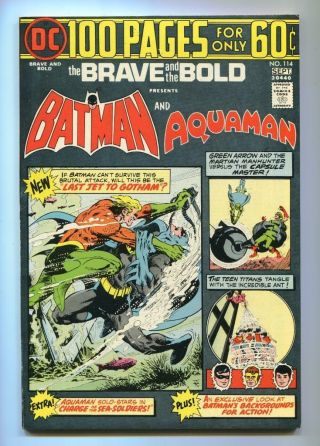 Brave And The Bold 114 - Batman & Aquaman - 100 Pg Giant - - 1974