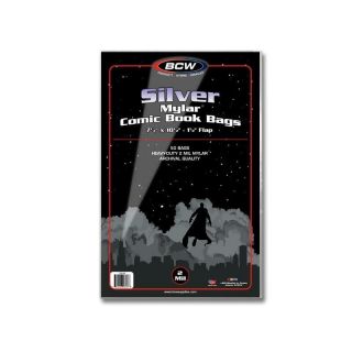 1 Pack Of 50 Bcw Silver Age Comic Book Mylar Storage Bags Sleeves 2 Mil