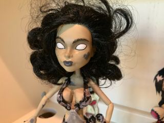 Custom One of a kind fan created Zombie Tramp style doll 11 Monster high OOAK 2