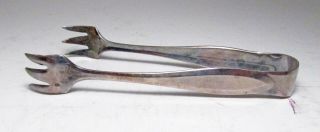 Antique 1914 Community Plate Patrician Pattern Silverplated Sugar Cube Tongs