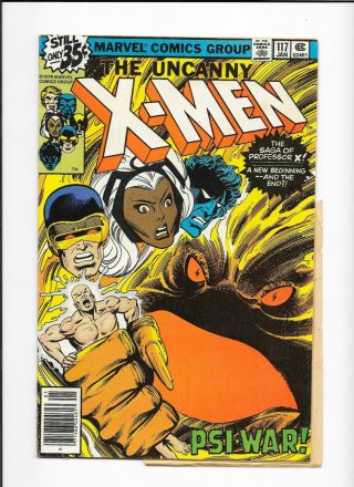 1979 Marvel Comics Uncanny X - Men 117 1st App Shadow King Misty Knight Miscut Pg