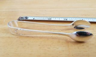 VINTAGE TO ANTIQUE M.  S.  LTD SHEFFIELD ENGLAND SILVERPLATED SUGAR CUBE TONGS 2