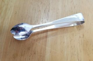 VINTAGE TO ANTIQUE M.  S.  LTD SHEFFIELD ENGLAND SILVERPLATED SUGAR CUBE TONGS 4