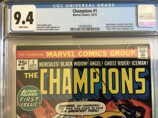 The Champions 1 Cgc 9.  4 Nm White Pages - Origin Of The Champions First Issue
