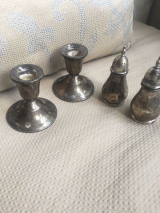 Prelude & Duchin Sterling Silver Candle Sticks & Shakers