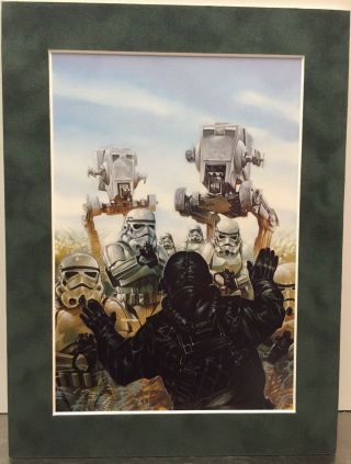 Dave Dorman Star Wars Storm Trooper Pro Suede Matted Art Print At St Rouge One